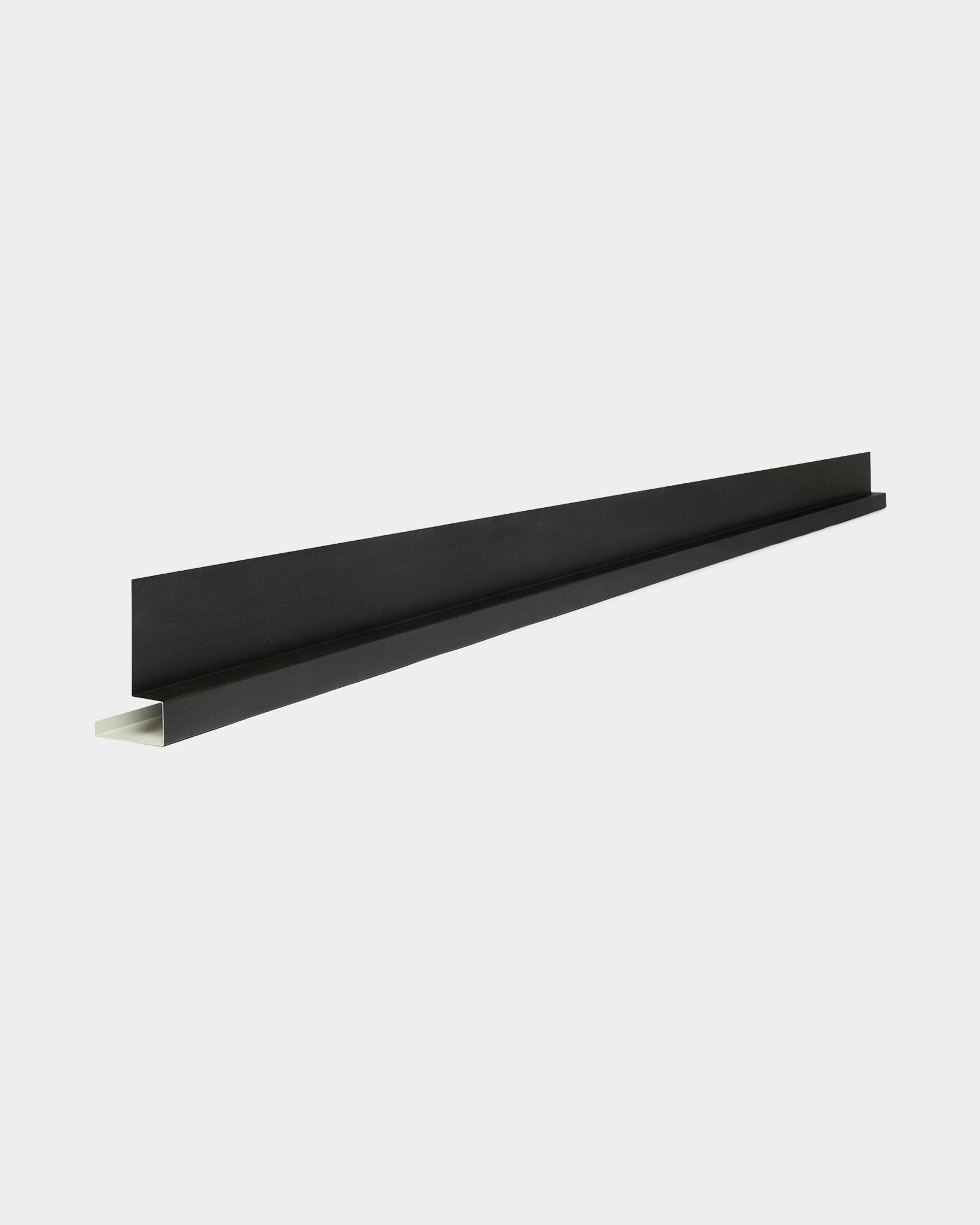 WoodUpp Aluwood End Corner, 240 cm : black profilé d’angle de finition en aluminium mat en L pour relier ou terminer des panneaux de façade ou des panneaux acoustiques Aluwood sur tout type de surface.